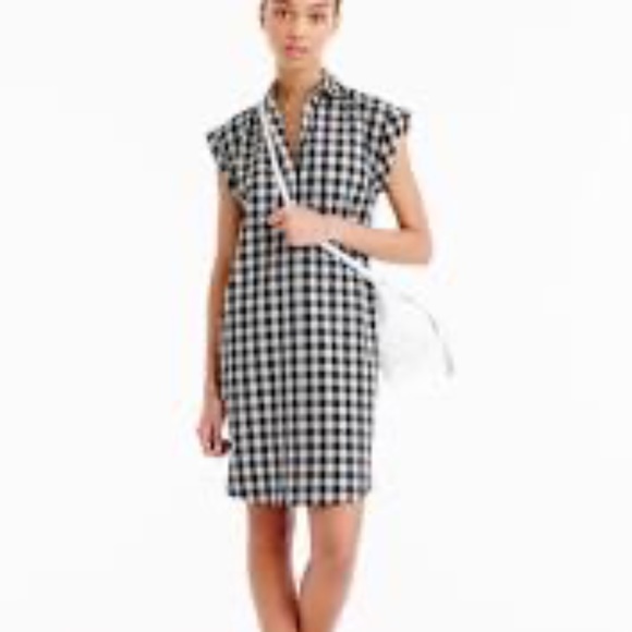 J Crew Gingham Shirt Dress Size M - Picture 2 of 3